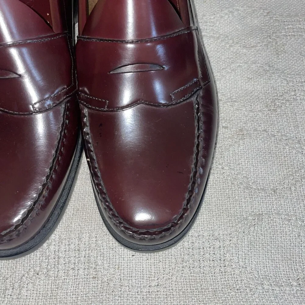 Weejuns G.H. Bass Men’s Dress Loafers Size 10 EE Burgundy Leather Business City